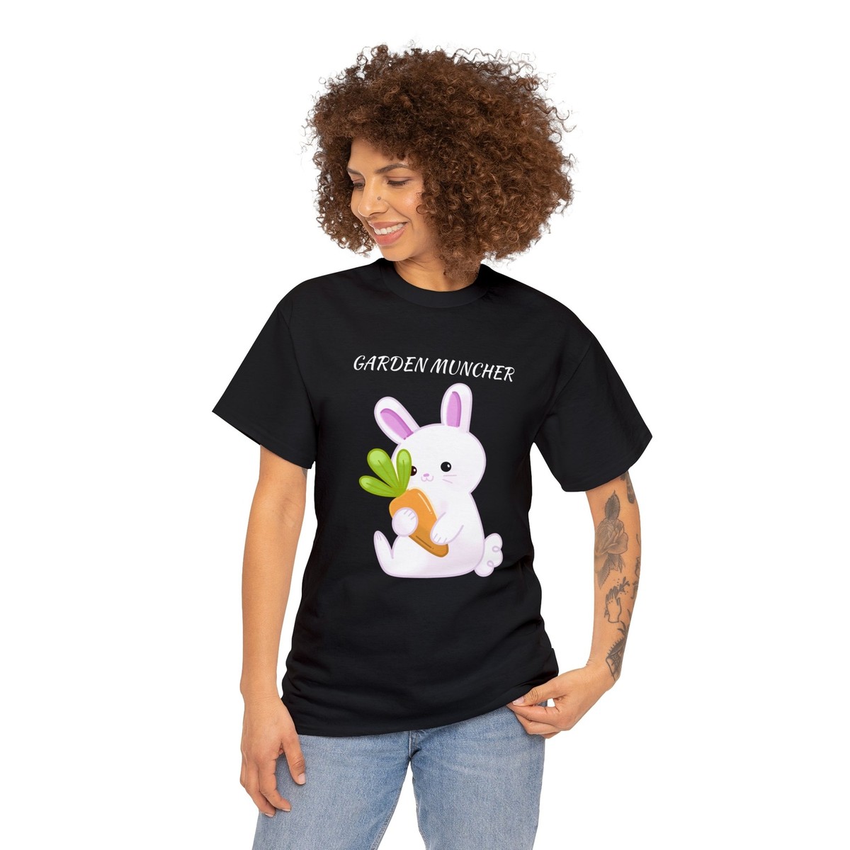 Garden Muncher Black Cotton T-Shirt Spring, Easter, Gardener | eBay