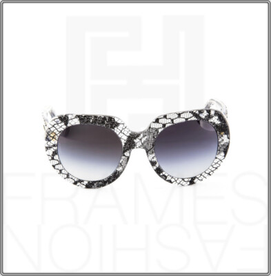 Dolce & Gabbana 4191 BLACK LACE Crystal Acetate Butterfly
