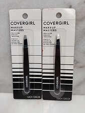 Set Of 2 CoverGirl Makeup Masters Precision Angled Tweezers NEW...