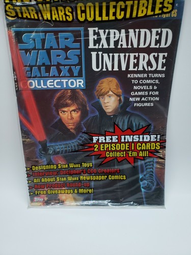 1998 Star Wars Galaxy Collector Magazine Issues 1 2 3 Sealed With Cards Topps - Picture 10 of 12