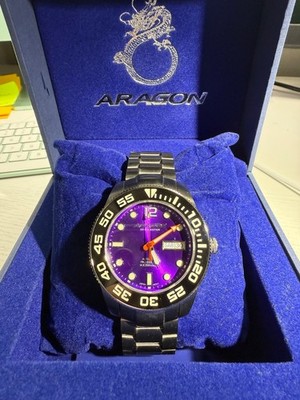 ARAGON A198 Divemaster 42 NH36 Purple Automatic Watch 24 Jewels | eBay