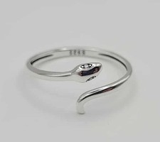 925 Sterling Silver Adjustable Snake Ring