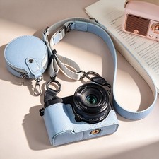 Camera Bag Leather Dock Case Base Protection Cover Shell For Sony Zve10 Zv-e10