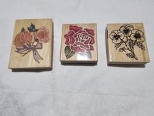 Rubber Stampede Flower Stamp Bundle 3 Pre-owned Condition