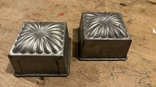 X2 Antike Metall Kuchenform Formen Dessertform 5" Quadrat Kuchenform Landhaus Requisite