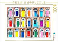 Calvendo Puzzle Colorful Doors | 1000 Pieces, Finished Size 25.2 × 18.9 In (64 ×