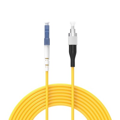 1Meter 4ft LC/UPC-FC/UPC Single-Mode Fiber Optic Cable LC to FC OS2 Jumper Op...