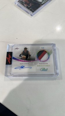 2022 Pearl PARAGON SIGNATURES GAME USED 3clr patch Allen Iverson AUTO  2/2 