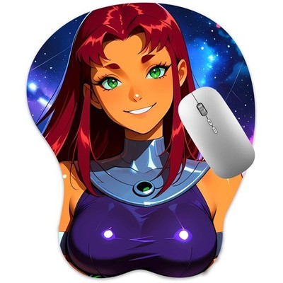 3D Mousepad Oppai Mouse pad with Wrist Rest Pain Relief Anime Manga pad Starfire
