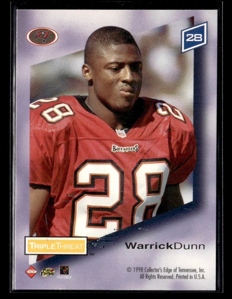 1998 Edge Warrick Dunn #28 Preview - Image 2 of 2