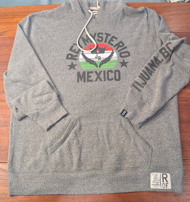 Roots of Fight Rey Mysterio Mexico Tijuana Hoodie 2XL WWE Wrestling Gray