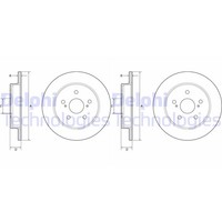 2X Delphi Bremsscheiben 281Mm Voll Hinten Passend FÜR Lexus ES NX UX Toyota
