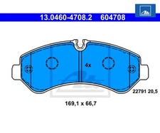 Brake pad set, disc brake ATE 13.0460-4708.2