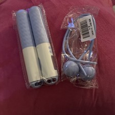 Image of Fit Rope Blue And White Smart Weighted Cordless Lightweight Jump Rope