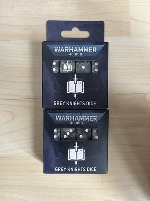 Warhammer 40k Grey Knights Tabletop Würfel Set gebraucht in Boxen Top Zustand