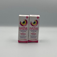 iVizia Sterile 2 Lubricant Eye Drops for Dry Eyes 0.16 fl. oz. Each Exp 06/26