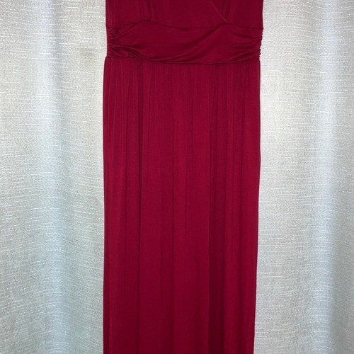 Chic Burgundy Short Sleeve Maxi Dress XL - Picture 5 of 11