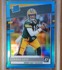 Panini 2020 Donruss Optic Jordan Love Rated Rookie #154 Aqua Prizm /299 RC
