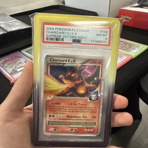 Charizard G LV.X Holo 143/147 PSA 8 NM-MT Pokemon Supreme Victors Holo-SWIRL