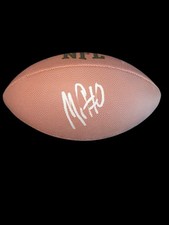 MALACHI FIELDS NEW YORK GIANTS Signed Football NFL Draft WR NOTRE DAME IRISH JSA