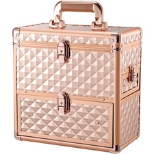 Makeup Train Case Professional Makeup Organizer Case with Drawer Mirror Extra...
