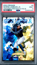 2024 Panini Crusade Crusade Blue Cracked Ice Prizm George Lombard Jr #6 PSA 9 $$