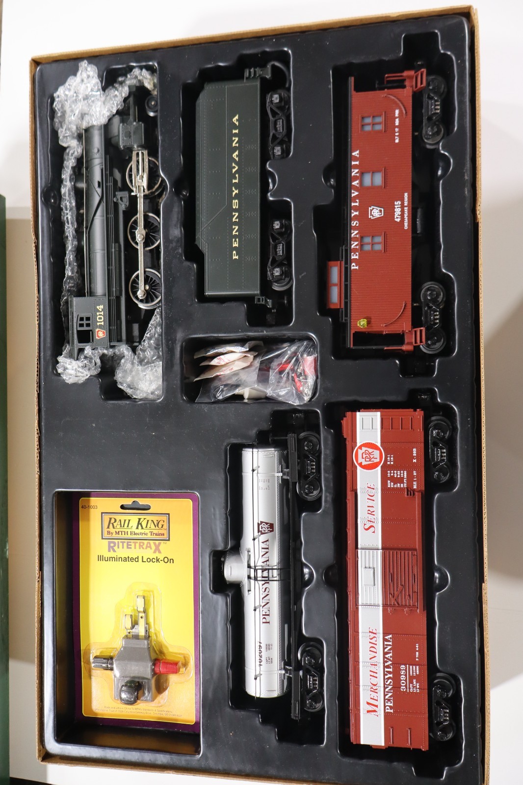 MTH O Scale Rail King Train Set Pennsylvania Steel Rail Freight Hauler 2-6-0