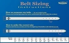 Marshal Men's Genuine Leather Classic Everyday Jean Belt, 1 1/2" Men Handmade...