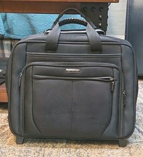 Samsonite Business Black Rolling Bag With Multiple Partitions Holds 15” Laptop