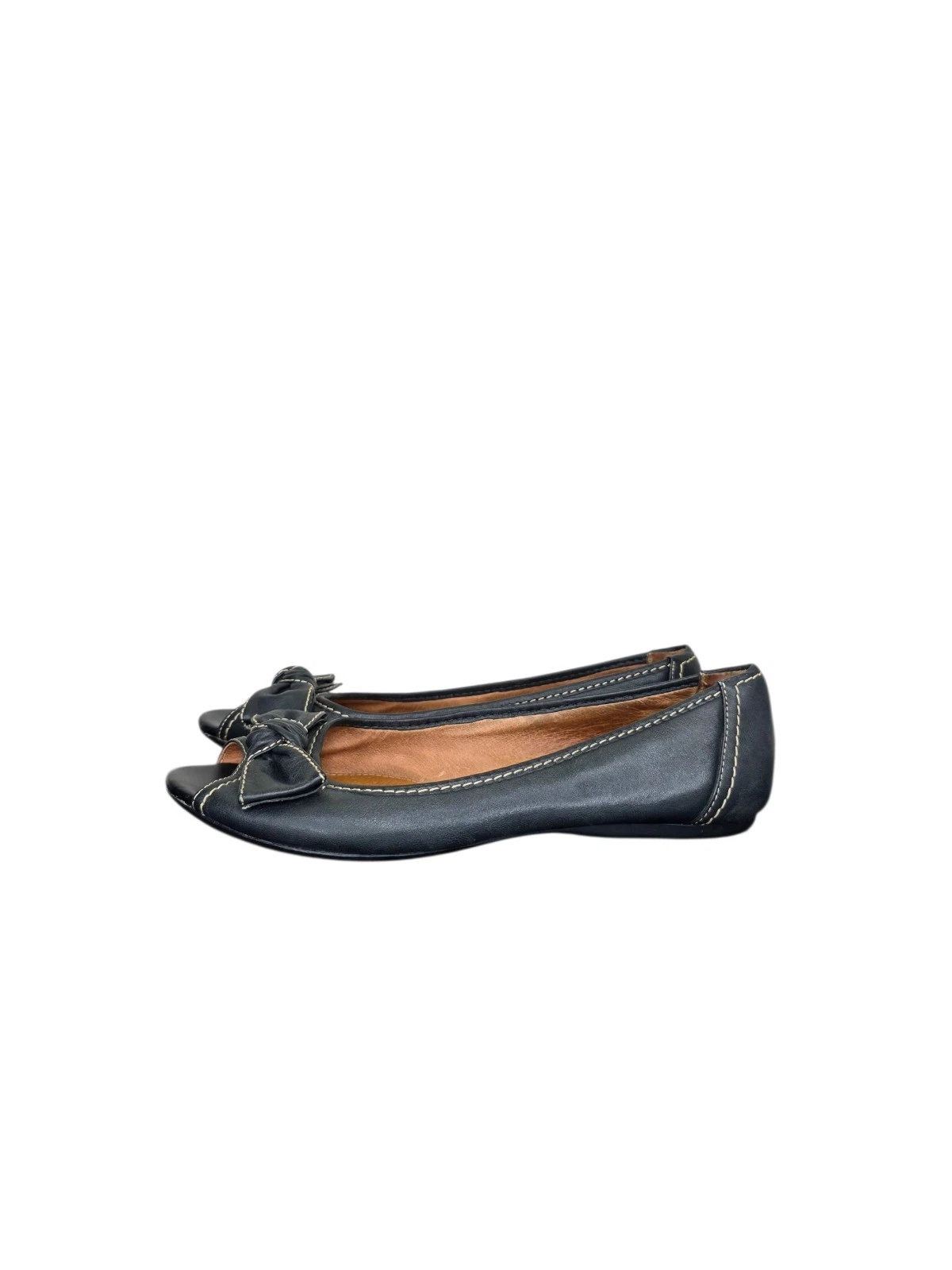 Ballerine Clarks donna taglia 9 M nere pelle punta a sbircio collezione artigianale fiocco 63841