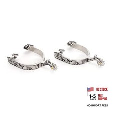 Bumper Spurs, Horse Spurs, Stainless Steel West Cowboy Spurs, Boot Spurs with