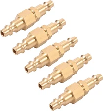 1/4" Coupling X 1/4" Inch NPT Female &Male Brass Air Hose Quick Connect Adapter,