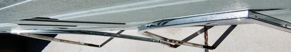 RE-CHROMED ORIGINAL PORSCHE 356 T-6 COUPE DOOR WINDOW FRAMES + RELATED PARTS - Image 2 of 4