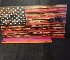 American Flag 15in Long with A Small Lip to Hold Coins. Made In USA .