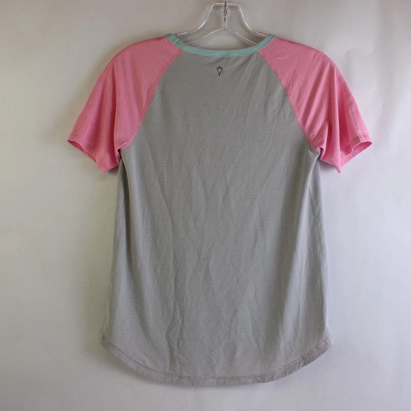 Ivivva Girls' Gray and Pink Swim Shirt Peace Love Sandy Feet Size 14 - Image 2 of 4