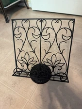 Iron Black Book Easel Stand Bible Music Holder Tabletop Ornate Scroll Pedestal