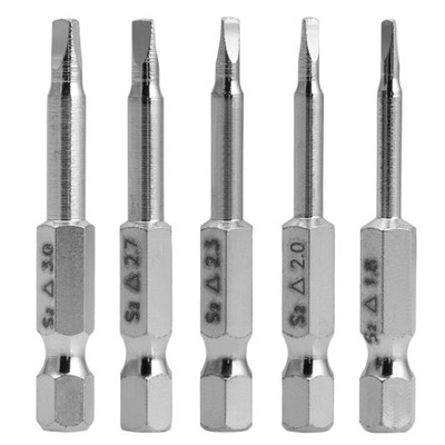 New 5 Pcs for Triangle for Head Screwdriver Bits S2 Steel 1/4 Hex Shank