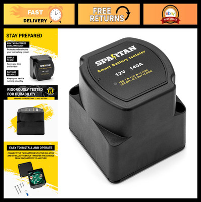 Smart Dual Battery Isolator 12V 140A Voltage Sensitive Relay for RVs, Trucks, Bo