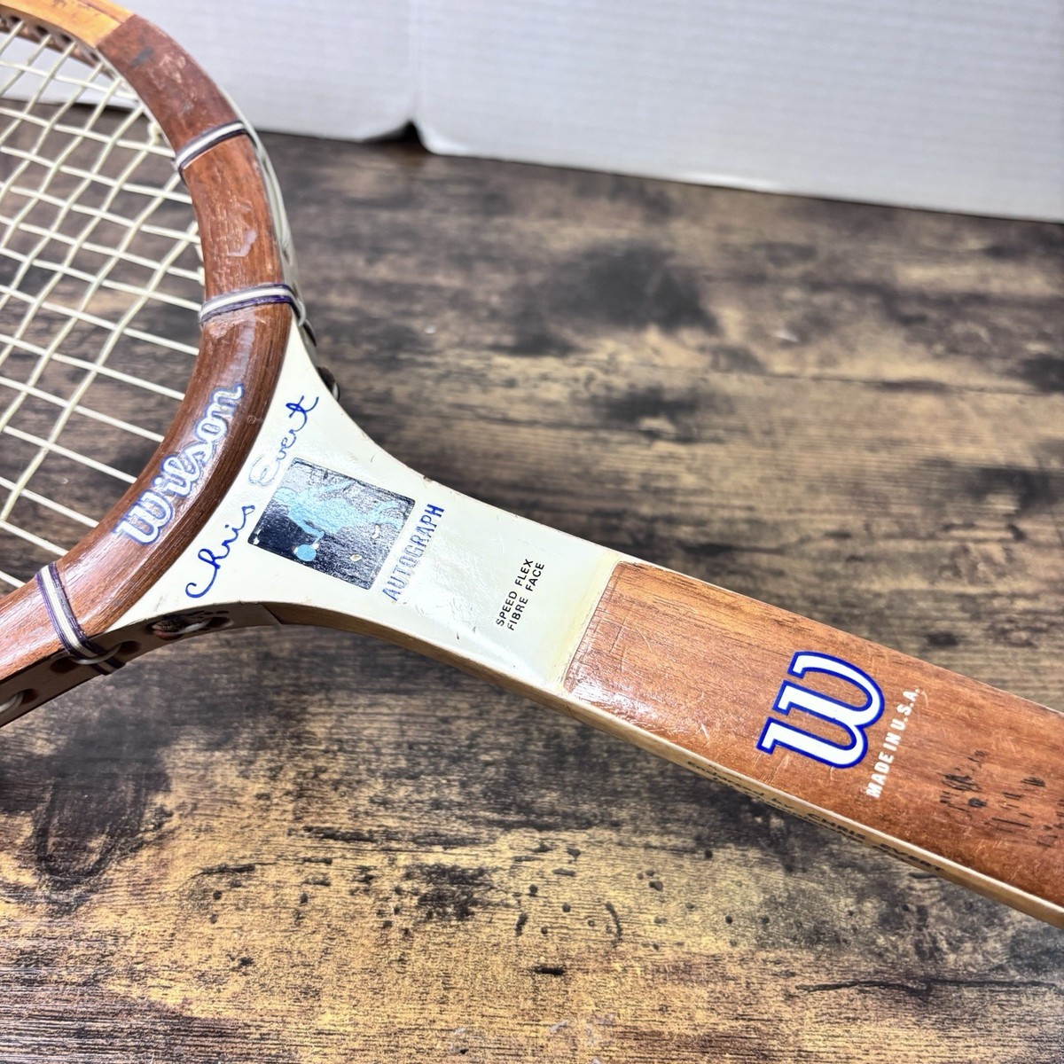 Vintage Wilson Chris Evert Wooden Autograph Model Tennis Racket | eBay