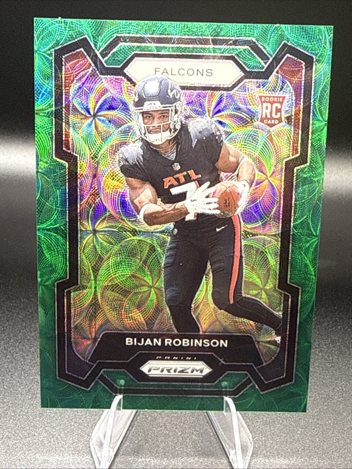 2023 Panini Prizm - Rookies Bijan Robinson #305 Green Scope Prizm /75 (RC)