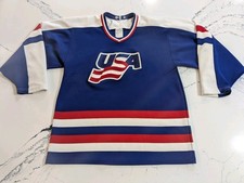 Vintage 1984 CCM Team USA Hockey  Jersey Sweater Men's Medium Distressed 