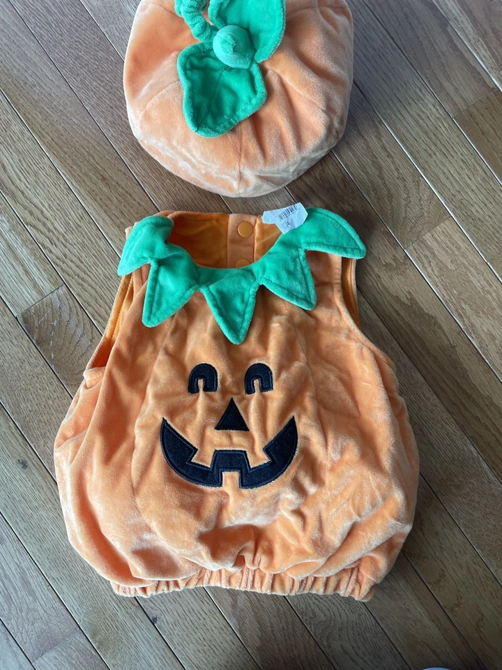 Calabaza Bebé 0-6 Meses Peluche Pullover Calabaza Peluche Halloween Disfraz Foto 3 de 4