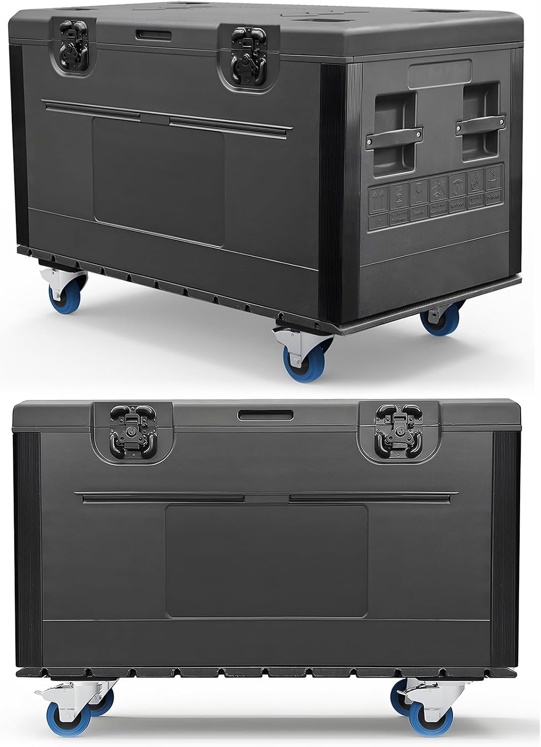 44"x22"x25" Cable Trunk Road Case with Wheels Professional Stackable Road Case
