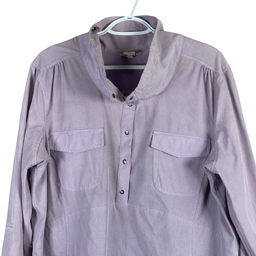 Duluth Sol Survivor Sun Protection Popover Tunic Top Vented Womens XL Purple - Picture 2 of 8