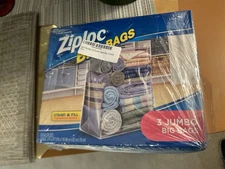 NEW Ziploc Big Bags XXL Double Zipper Bag 6 Bags 20 Gallon Jumbo Discontinued