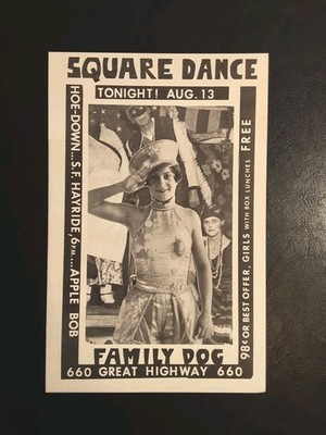 Handbill Family Dog Great Highway / Square Dance