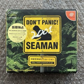 JAPAN REGION-LOCKED Sega Dreamcast Seaman Complete Big Box CIB + Microphone Mic