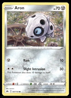 Pokemon Aron Crown Zenith 087/159 C NM/M sowsow