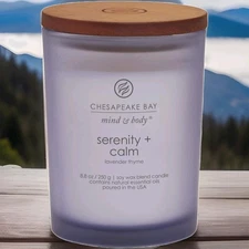 Chesapeake Bay Candle Medium Jar Scented Serenity + Calm Lavender Thyme