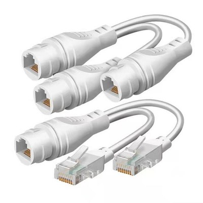 1 to 2 Adapter Network Splitter Poe Switch Connector Rj45 Outdoor Waterproof